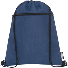 Load image into Gallery viewer, Ross RPET drawstring bag 5L — Heather navy (front)