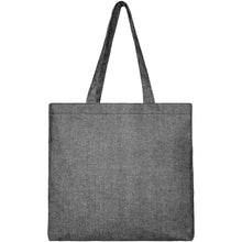 Load image into Gallery viewer, Pheebs 210 g/m² recycled gusset tote bag 13L — Heather Black (front)