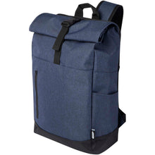 Load image into Gallery viewer, Libra 15.6" GRS recycled roll-up laptop backpack 12L — Heather navy