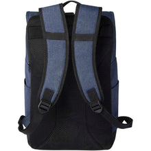 Load image into Gallery viewer, Libra 15.6" GRS recycled roll-up laptop backpack 12L — Heather navy (back)