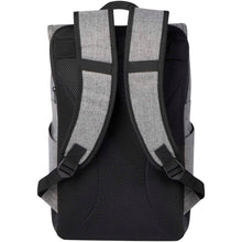 Load image into Gallery viewer, Libra 15.6" GRS recycled roll-up laptop backpack 12L — Heather grey / Black (back)
