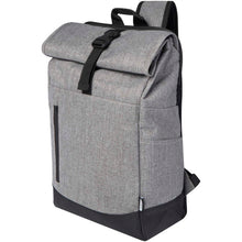 Load image into Gallery viewer, Libra 15.6" GRS recycled roll-up laptop backpack 12L — Heather grey / Black
