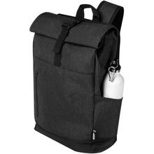 Load image into Gallery viewer, Libra 15.6" GRS recycled roll-up laptop backpack 12L — Heather Charcoal (detail)
