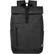 Load image into Gallery viewer, Libra 15.6" GRS recycled roll-up laptop backpack 12L — Heather Charcoal (front)
