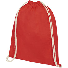 Load image into Gallery viewer, Oregon 140 g/m² cotton drawstring bag 5L — Red