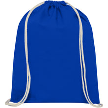 Load image into Gallery viewer, Oregon 140 g/m² cotton drawstring bag 5L — Royal blue (front)