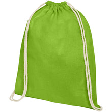 Load image into Gallery viewer, Oregon 140 g/m² cotton drawstring bag 5L — Lime