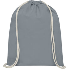 Load image into Gallery viewer, Oregon 140 g/m² cotton drawstring bag 5L — Grey (front)