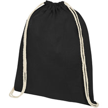 Load image into Gallery viewer, Oregon 140 g/m² cotton drawstring bag 5L — Black