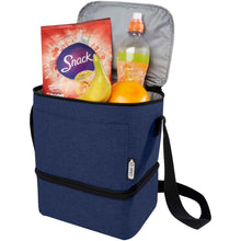 Load image into Gallery viewer, Tundra 9-can GRS RPET lunch cooler bag 9L — Heather navy (detail)