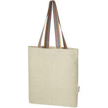 Load image into Gallery viewer, Rainbow 180 g/m² recycled cotton tote bag 5L — Natural