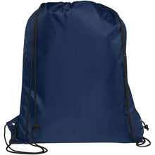 Load image into Gallery viewer, Adventure recycled insulated drawstring bag 9L — Navy (back)