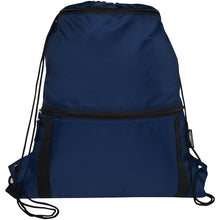 Load image into Gallery viewer, Adventure recycled insulated drawstring bag 9L — Navy (front)