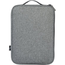 Load image into Gallery viewer, Reclaim 14" GRS recycled two-tone laptop sleeve 2.5L — Black / Heather grey (back)