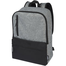 Load image into Gallery viewer, Reclaim 15" GRS recycled two-tone laptop backpack 14L — Black / Heather grey
