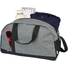 Load image into Gallery viewer, Reclaim GRS recycled two-tone sport duffel bag 21L — Black / Heather grey (detail)