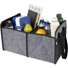 Load image into Gallery viewer, Felta GRS recycled felt foldable car organiser — Medium grey (detail)