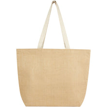 Load image into Gallery viewer, Juta 300 g/m² jute tote bag 12L — Natural / White (front)