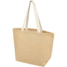 Load image into Gallery viewer, Juta 300 g/m² jute tote bag 12L — Natural / White