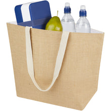 Load image into Gallery viewer, Juta 300 g/m² jute cooler tote bag 12L — Natural / White (detail)