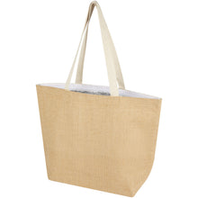 Load image into Gallery viewer, Juta 300 g/m² jute cooler tote bag 12L — Natural / White