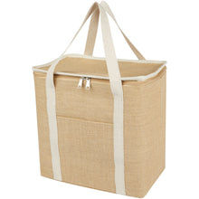Load image into Gallery viewer, Juta 300 g/m² jute cooler bag 19L — Natural / White