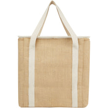 Load image into Gallery viewer, Juta 300 g/m² jute cooler bag 19L — Natural / White (back)