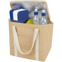 Load image into Gallery viewer, Juta 300 g/m² jute cooler bag 19L — Natural / White (detail)