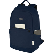 Load image into Gallery viewer, Joey 15.6" GRS recycled canvas anti-theft laptop backpack 18L — Navy (detail 2)