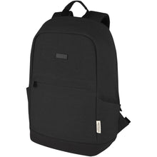 Load image into Gallery viewer, Joey 15.6" GRS recycled canvas anti-theft laptop backpack 18L — Black