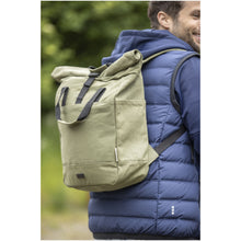 Load image into Gallery viewer, Joey 15” GRS recycled canvas rolltop laptop backpack 15L — lifestyle