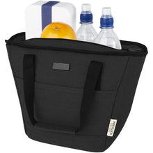 Load image into Gallery viewer, Joey 9-can GRS recycled canvas lunch cooler bag 6L — Black (detail)