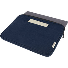 Load image into Gallery viewer, Joey 14" GRS recycled canvas laptop sleeve 2L — Navy (detail)