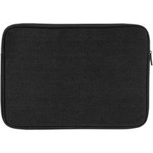 Load image into Gallery viewer, Joey 14" GRS recycled canvas laptop sleeve 2L — Black (back)