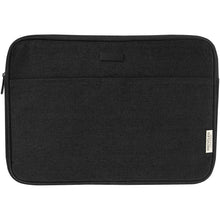 Load image into Gallery viewer, Joey 14" GRS recycled canvas laptop sleeve 2L — Black (front)