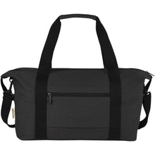 Load image into Gallery viewer, Joey GRS recycled canvas sports duffel bag 25L — Black (back)