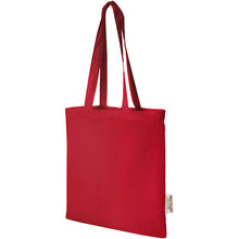 Load image into Gallery viewer, Madras 140 g/m2 GRS recycled cotton tote bag 7L — Red
