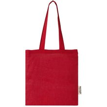 Load image into Gallery viewer, Madras 140 g/m2 GRS recycled cotton tote bag 7L — Red (front)