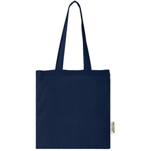 Load image into Gallery viewer, Madras 140 g/m2 GRS recycled cotton tote bag 7L — Navy (front)