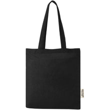 Load image into Gallery viewer, Madras 140 g/m2 GRS recycled cotton tote bag 7L — Black (front)