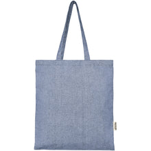 Load image into Gallery viewer, Pheebs 150 g/m² Aware™ recycled tote bag — Heather blue (front)
