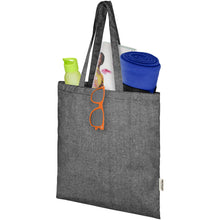 Load image into Gallery viewer, Pheebs 150 g/m² Aware™ recycled tote bag — Heather Black (detail)