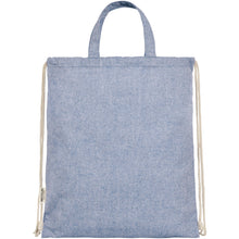 Load image into Gallery viewer, Pheebs 150 g/m² Aware™ drawstring bag — Heather blue (back)