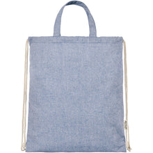 Load image into Gallery viewer, Pheebs 150 g/m² Aware™ drawstring bag — Heather blue (front)