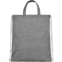 Load image into Gallery viewer, Pheebs 150 g/m² Aware™ drawstring bag — Heather Black (back)