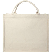 Load image into Gallery viewer, Trace 500 g/m² Aware™ recycled book tote bag — Oatmeal (back)