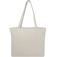 Load image into Gallery viewer, Trace Weekender 500 g/m² Aware™ recycled tote bag — Oatmeal (front)