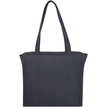 Load image into Gallery viewer, Trace Weekender 500 g/m² Aware™ recycled tote bag — Denim (back)