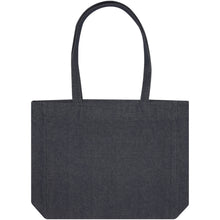 Load image into Gallery viewer, Trace Weekender 500 g/m² Aware™ recycled tote bag — Denim (front)