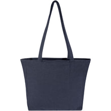 Load image into Gallery viewer, Trace Weekender 500 g/m² Aware™ recycled tote bag — Navy (back)